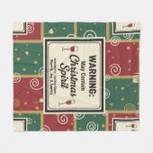 Warning May Contain Christmas Spirit Holiday  Fleecedecke (Vorderseite (Horizontal))