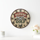 Warning May Randomly Talk About Golf  Große Wanduhr (Zuhause)
