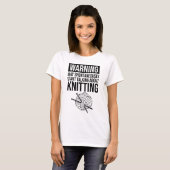 Warning - May Start Talking About Knitting T-Shirt (Vorne ganz)