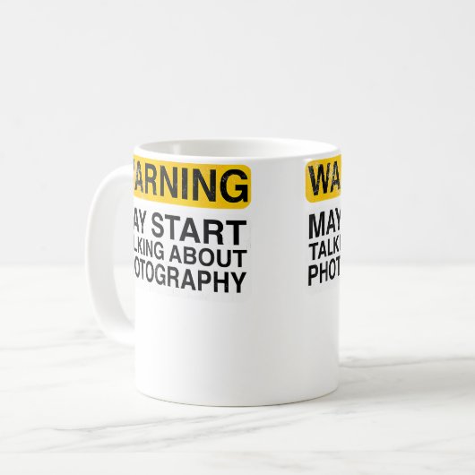 Warning May Start Talking About Photography - Funn Kaffeetasse (Vorderseite Links)