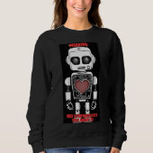 Warning: May Talk About AI Black Sweatshirt (Vorderseite)