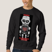 Warning: May Talk About AI Men's Black Sweatshirt (Vorderseite)