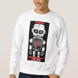 Warning: May Talk About AI Men's White  Sweatshirt