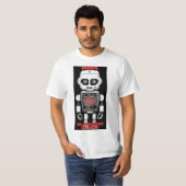 Warning: May Talk About AI Men's White T-Shirt (Vorne ganz)