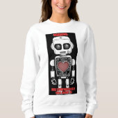 Warning: May Talk About AI White Sweatshirt (Vorderseite)