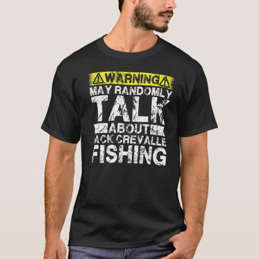 Warning May Talk About Fishing  Jack Crevalle Fish T-Shirt (Vorderseite)