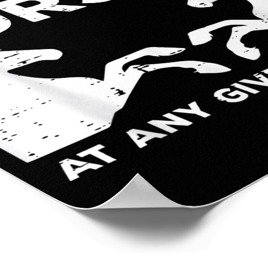 Warning May Talk About Horses Funny Riding Men Wom Poster (Ecke)