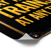 Warning_ May Talk Trains _ Funny Model Train Sayin Poster (Ecke)