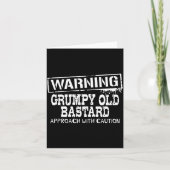 Warning Mpy Old Approach With Caution Funny  Karte (Vorderseite)
