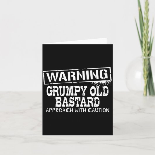 Warning Mpy Old Approach With Caution Funny  Karte (Vorderseite)