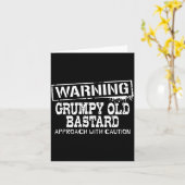 Warning Mpy Old Approach With Caution Funny  Karte (Gelbe Blume)