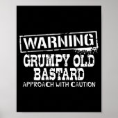 Warning Mpy Old Approach With Caution Funny Poster (Vorne)