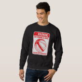 Warning No Elbowing Allowed Sign Basketball Sweatshirt (Vorne ganz)