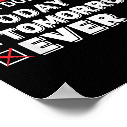 Warning Notice Please Do Not Try Me Today Tomorrow Poster (Ecke)