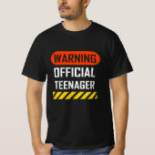 Warning Official Teenager - 13th Birthday Gift T-Shirt (Vorderseite)
