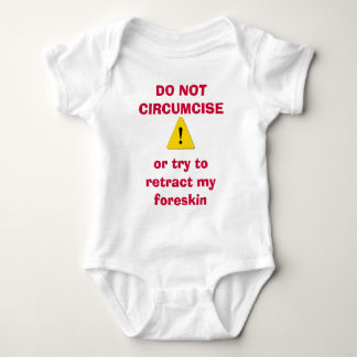 warning_page, TUN NICHT CIRCUMCISEor Versuch Baby Strampler