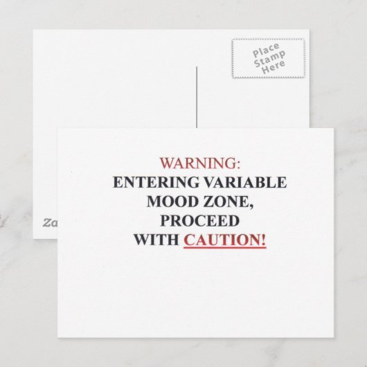 WARNING.pdf Postkarte (Vorne/Hinten)