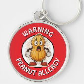 Warning Peanut Allergy Alert   Schlüsselanhänger (Vorne)