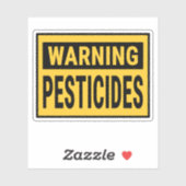 Warning Pesticides  Aufkleber (Blatt)