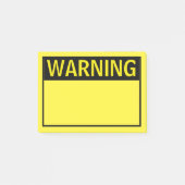 WARNING POST-IT KLEBEZETTEL (Vorderseite)