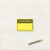 WARNING POST-IT KLEBEZETTEL (Auf Schreibtisch)