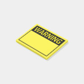 WARNING POST-IT KLEBEZETTEL (angewinkelt)