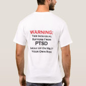 WARNING: PTSD Shirt (Rückseite)
