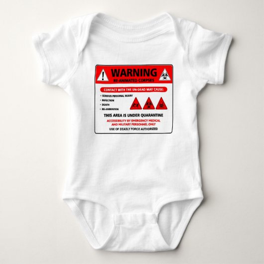 WARNING-REANIMATED LEICHEN-Strampler Baby Strampler (Vorderseite)