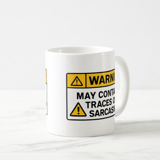 Warning: Sarcasm Inside – Office Mug Kaffeetasse (VorderseiteRechts)