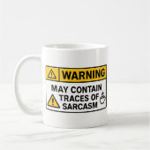 Warning: Sarcasm Inside – Office Mug Kaffeetasse (Links)