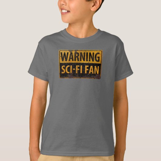 WARNING SCI-FI FAN - Metallgefährdung Vorsicht bei T-Shirt (Vorderseite)