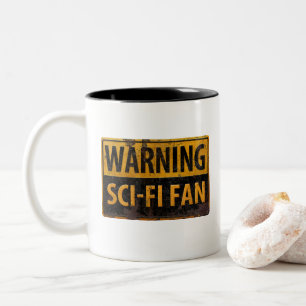 WARNING SCI-FI FAN - Metallgefährdung Vorsicht bei Zweifarbige Tasse