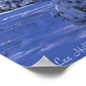 "Warning Sharp Bend" im Snow-Poster Poster (Ecke)