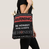Warning Sign Honesty Quote Tasche (Von Nahem)