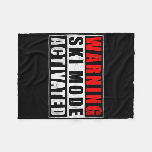 Warning Ski Mode Activated 1  Fleecedecke (Vorderseite (Horizontal))