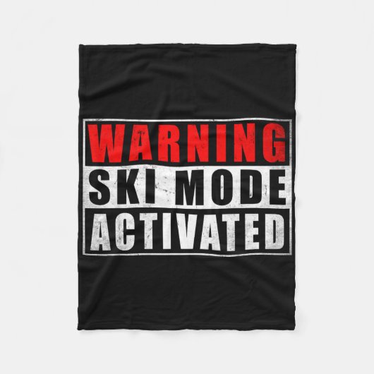 Warning Ski Mode Activated 1  Fleecedecke (Vorderseite)