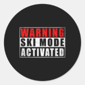 Warning Ski Mode Activated 1  Runder Aufkleber (Vorderseite)