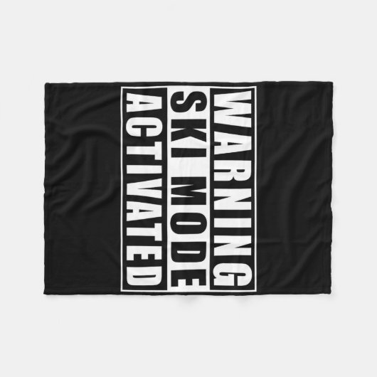 Warning Ski Mode Activated  Fleecedecke (Vorderseite (Horizontal))