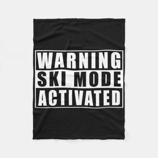 Warning Ski Mode Activated  Fleecedecke (Vorderseite)