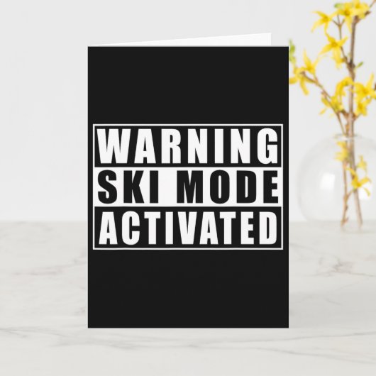 Warning Ski Mode Activated  Karte (Gelbe Blume)