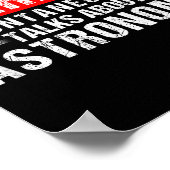Warning Sntaneously Talks About Astronomy Teacher Poster (Ecke)