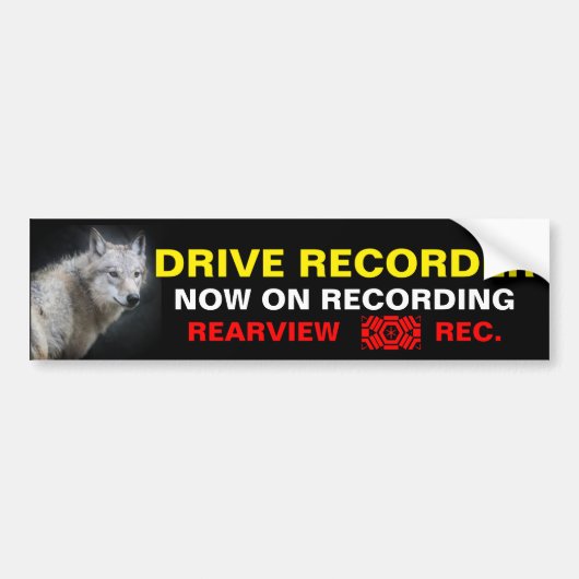 Warning Sticker:Wolf Autoaufkleber (Vorne)