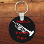 Warning: Trumpet Player Keychain Schlüsselanhänger (Vorderseite)