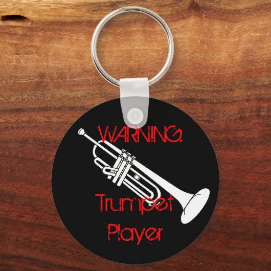 Warning: Trumpet Player Keychain Schlüsselanhänger (Vorderseite)