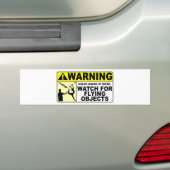 WARNING Uhr für Flugobjekte! Autoaufkleber (Auf Auto)