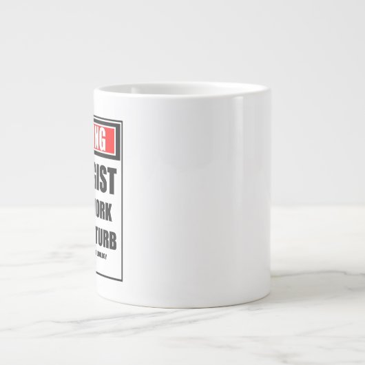 Warning Urologist Hard At Work Do Not Disturb Jumbo-Tasse (Vorderseite)