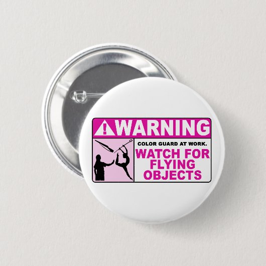 WARNING Watch for Flying Objects! Button (Vorne & Hinten)