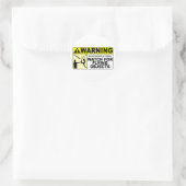 WARNING Watch for Flying Objects! Runder Aufkleber (Tasche)
