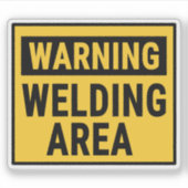 Warning Welding Area Aufkleber (Vorderseite)