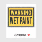 Warning Wet Paint Sign Aufkleber (Blatt)